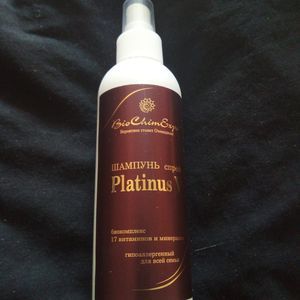 Шампунь - спрей Platinus V для коротких волос, белый дозатор, эконом БиоХимЭкспо арт.4670017030282 оптом_фото1