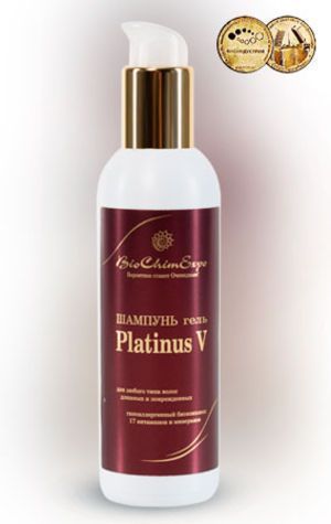 Шампунь - гель Platinus V  для длинных волос, гипоаллергенный, для всей семьи БиоХимЭкспо арт.4670017030183 оптом_фото1