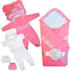 Комплект на выписку 11-ти предм (велюр) Детки арт.01126-21 лето			 оптом_фото1