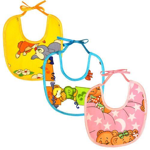 Слюнявчик малый 100% х/б (бязь в ассорт)																			 Детки арт.10103			 оптом_фото1