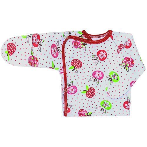 Распашонка универсальный рукав реглан, кнопка на плече (интерлок) 100% х/б 																		 																		 																		 Детки арт.02114-12			 			 			 оптом_фото1