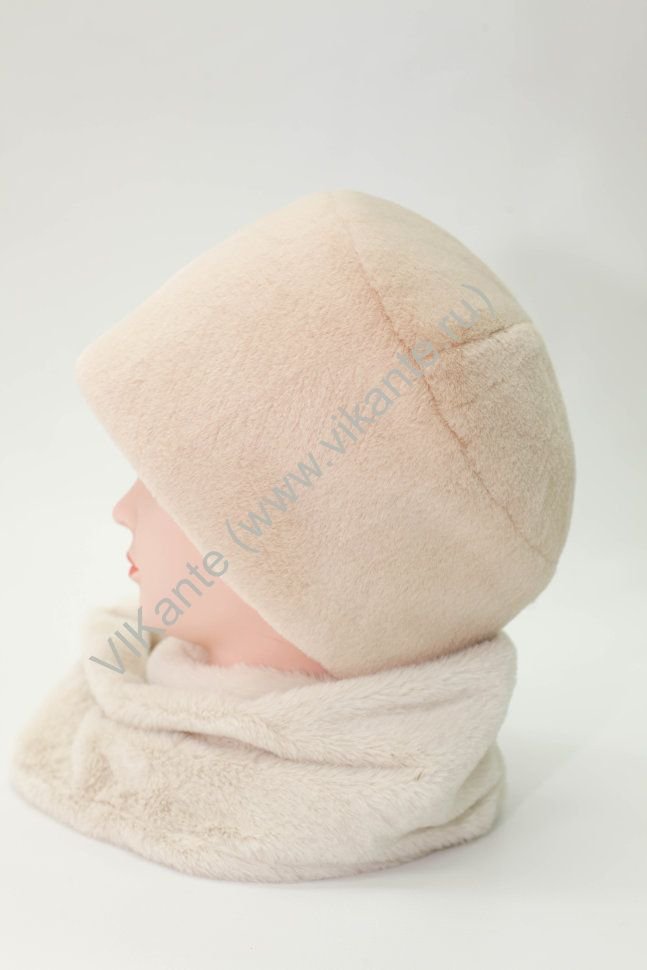 Кубанка «Ирен», экомех кролик, цвет 13 Vi kante арт. оптом_фото1