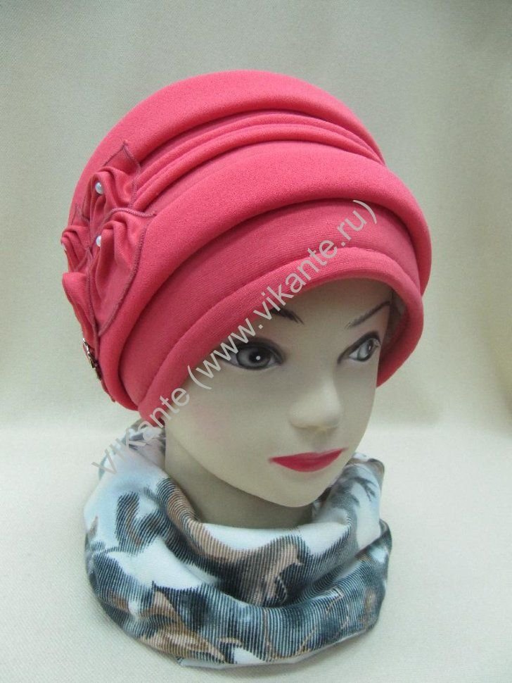 Бандана «Жгут», трикотаж, цвет коралл Vi kante арт. оптом_фото1