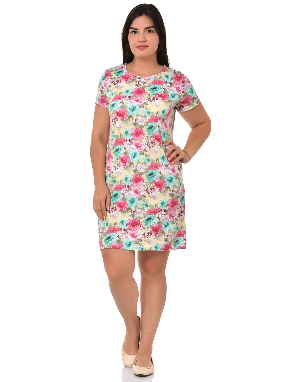 Платье П-03, кулирка (р.46-56) DAYNATEX арт.п-03 оптом_фото1