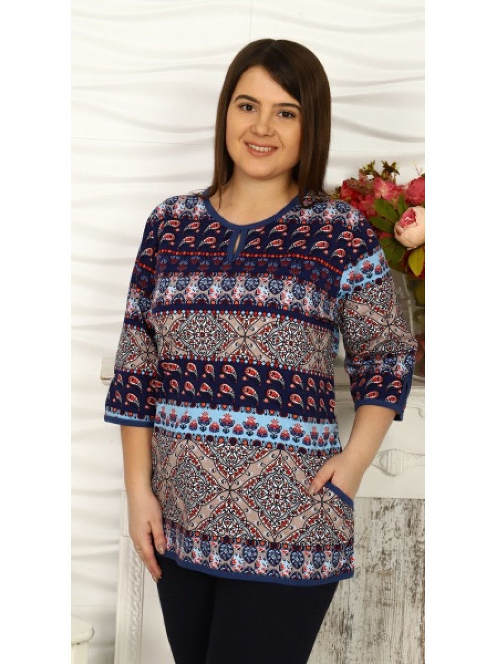 Туника М-284 (К), кулирка (р.50-60) DAYNATEX арт.М-284 (К) оптом_фото2