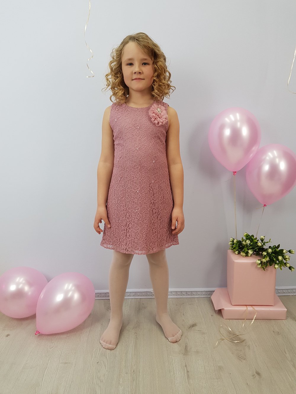 Детское нарядное платье "Валерия" цвет Пудра  Minavla арт."Валерия"(Пудра) оптом_фото2