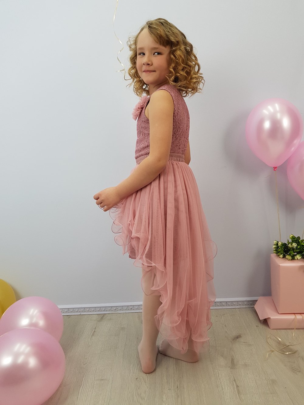 Детское нарядное платье "Валерия" цвет Пудра  Minavla арт."Валерия"(Пудра) оптом_фото5