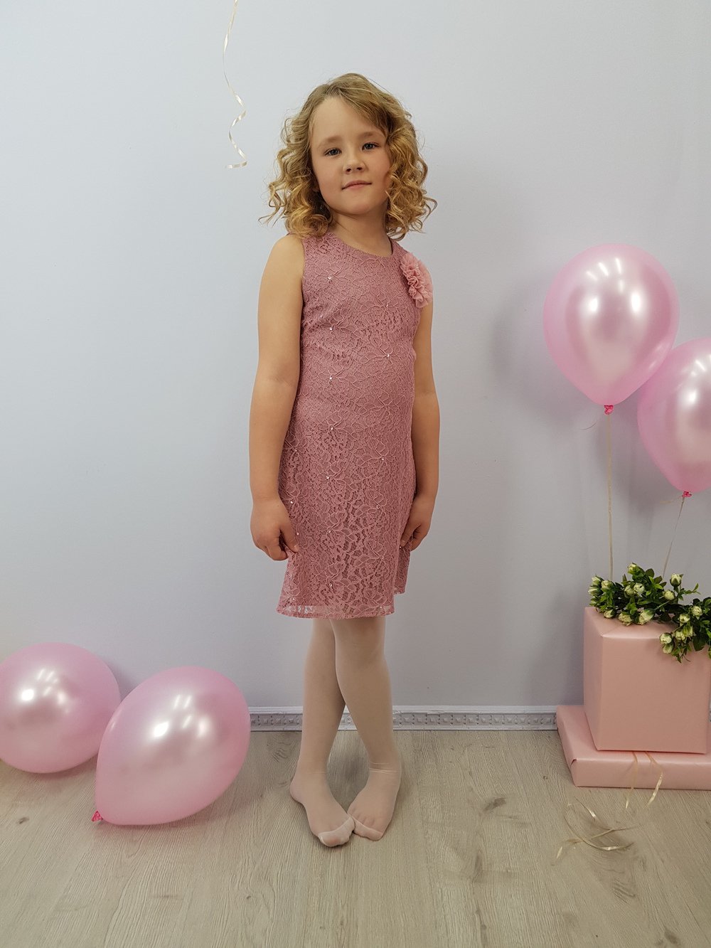 Детское нарядное платье "Валерия" цвет Пудра  Minavla арт."Валерия"(Пудра) оптом_фото3