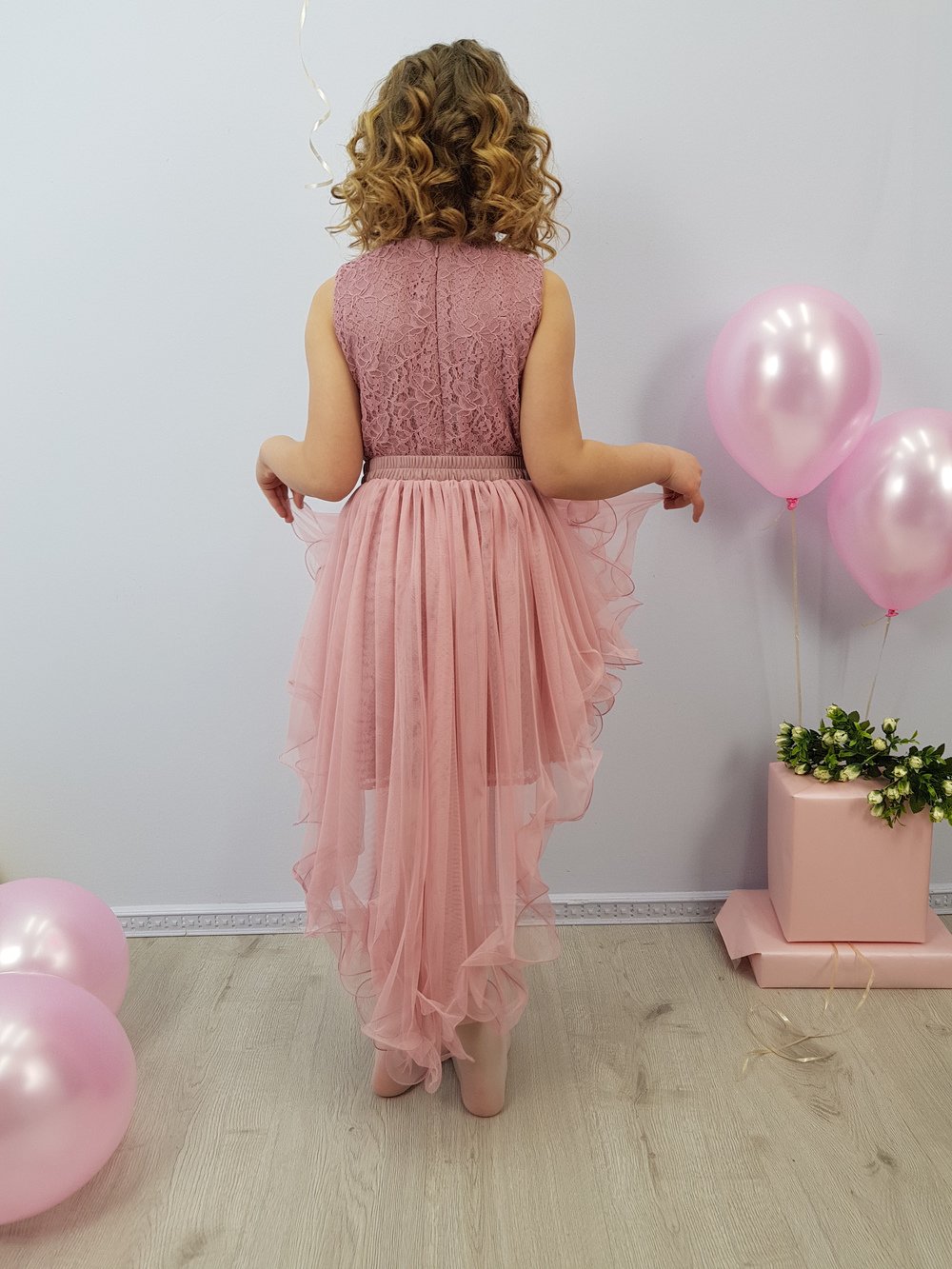 Детское нарядное платье "Валерия" цвет Пудра  Minavla арт."Валерия"(Пудра) оптом_фото4