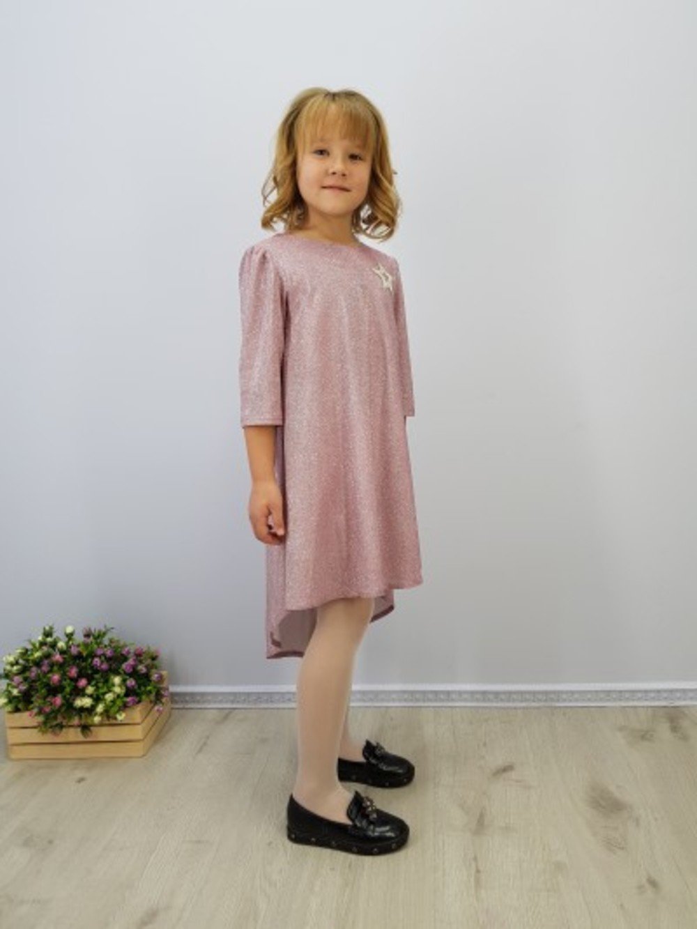 Детское нарядное платье "Павлина" цвет Розовый  Minavla арт."Павлина"(Розовый) оптом_фото2