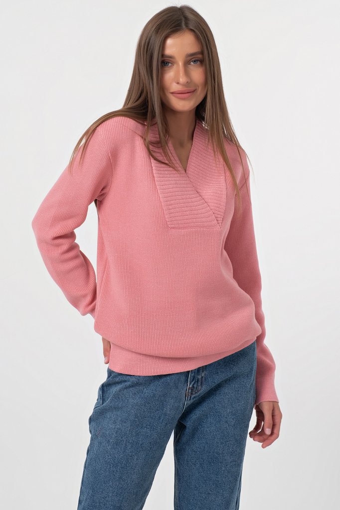 Джемпер 9350-04 меланж розовый Fly арт.9350-04 оптом_фото1