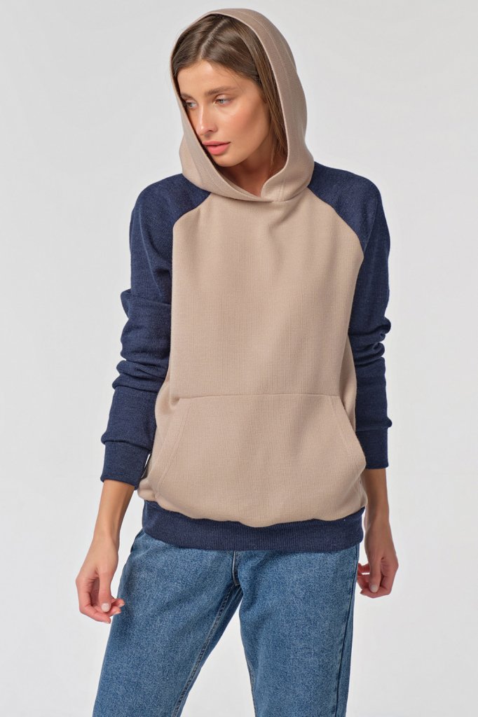 Джемпер 9374-08 синий Fly арт.9374-08 оптом_фото1