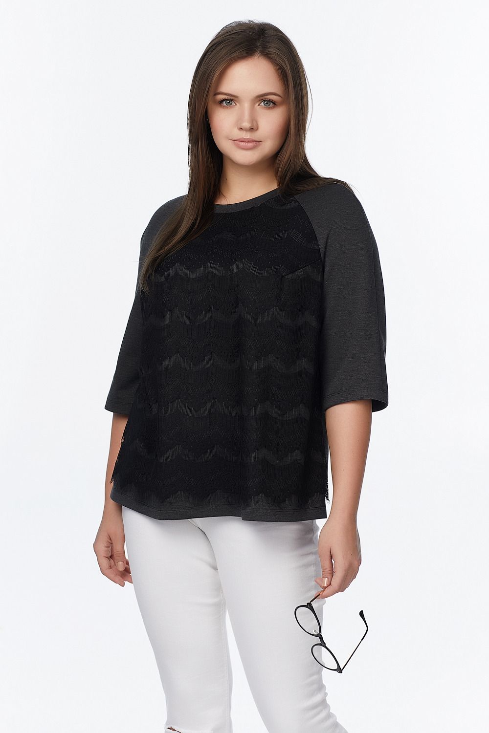Блуза 2-522-01 антрацит Fly арт.2-522-01 оптом_фото3