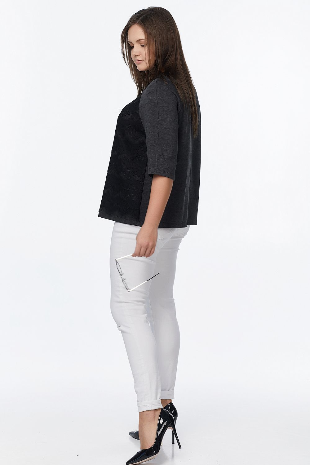 Блуза 2-522-01 антрацит Fly арт.2-522-01 оптом_фото2