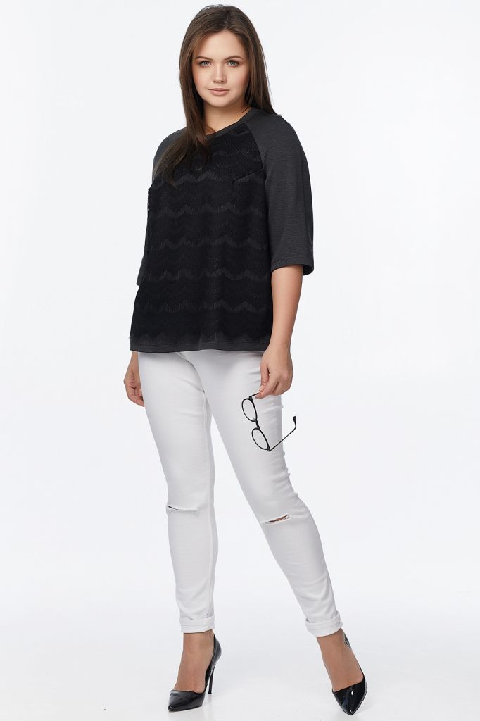 Блуза 2-522-01 антрацит Fly арт.2-522-01 оптом_фото1