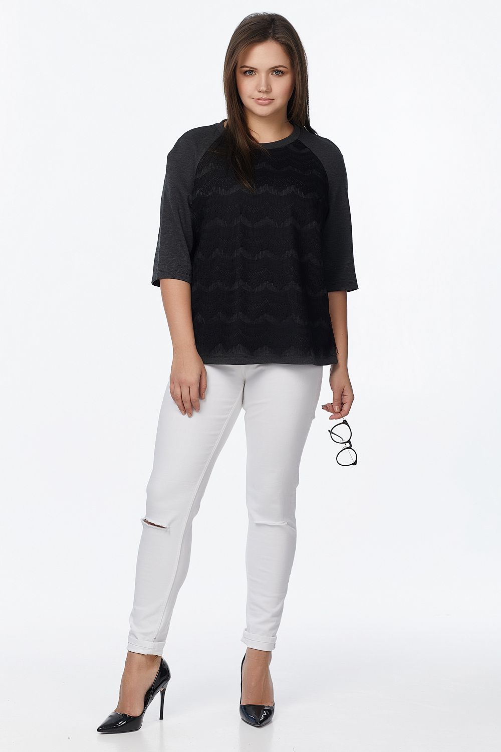 Блуза 2-522-01 антрацит Fly арт.2-522-01 оптом_фото4