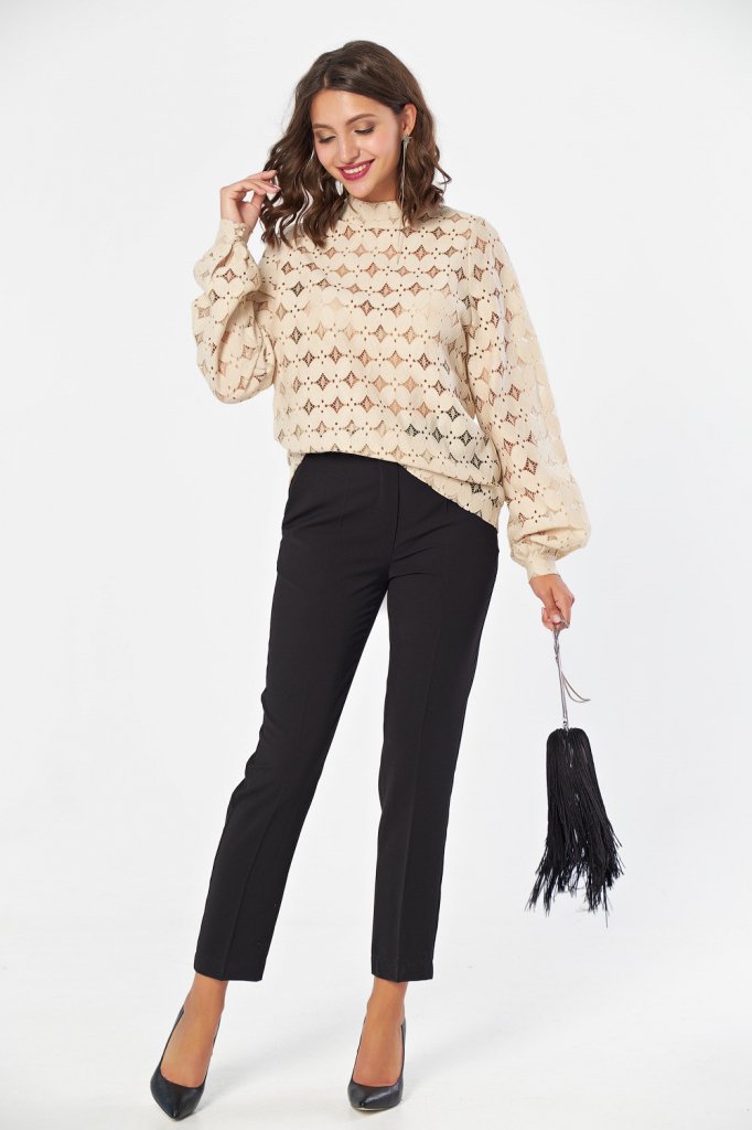 Блуза 296-07 бежевый Fly арт.296-07 оптом_фото1