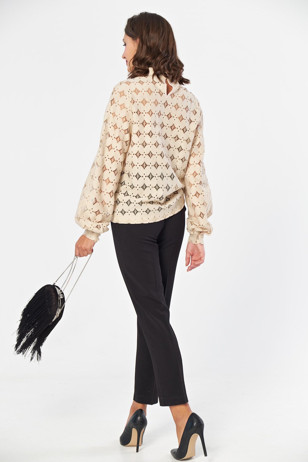 Блуза 296-07 бежевый Fly арт.296-07 оптом_фото2