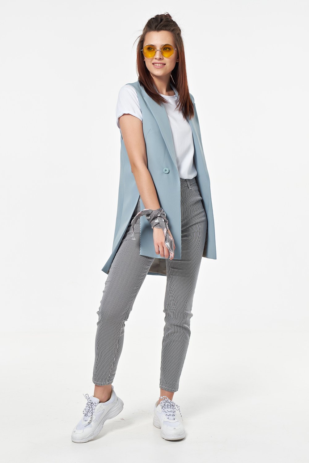 Жилет 330-10 серо-голубой Fly арт.330-10 оптом_фото4