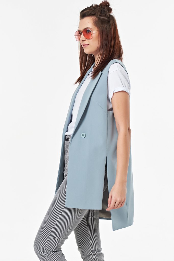 Жилет 330-10 серо-голубой Fly арт.330-10 оптом_фото1