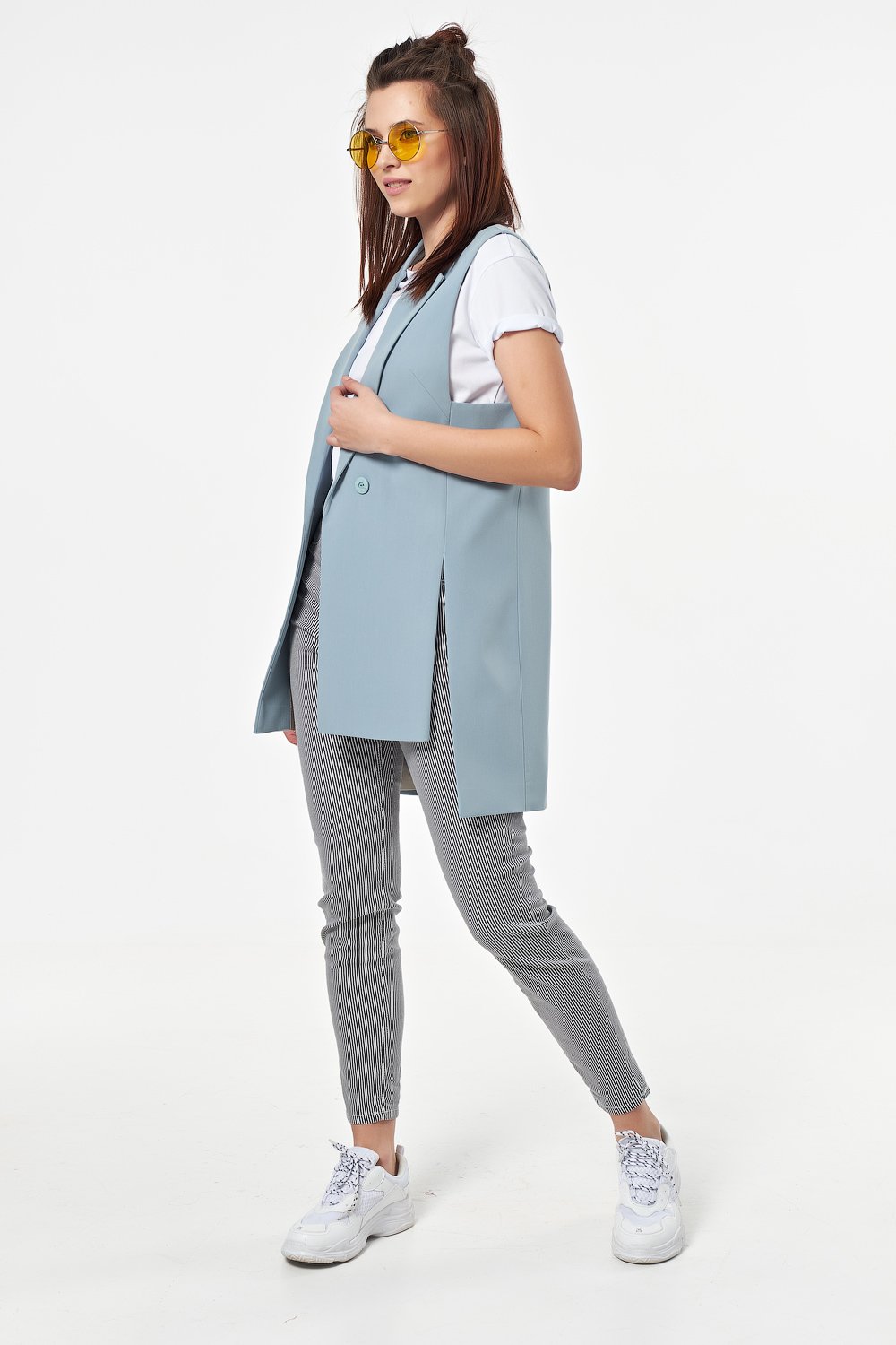 Жилет 330-10 серо-голубой Fly арт.330-10 оптом_фото5