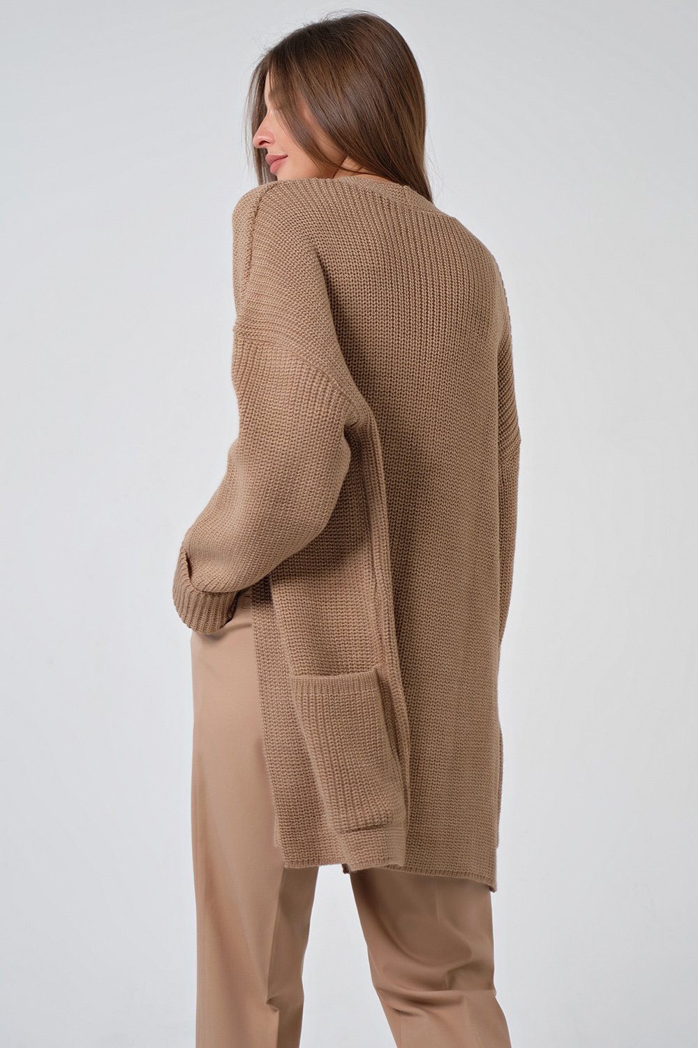Кардиган 9379-07 бежевый   Fly арт.9379-07 оптом_фото2