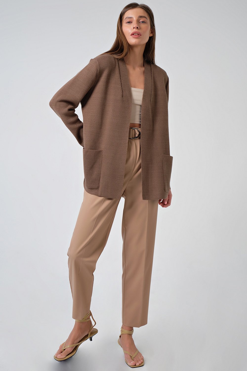 Кардиган 9383-26 капучино   Fly арт.9383-26 оптом_фото3