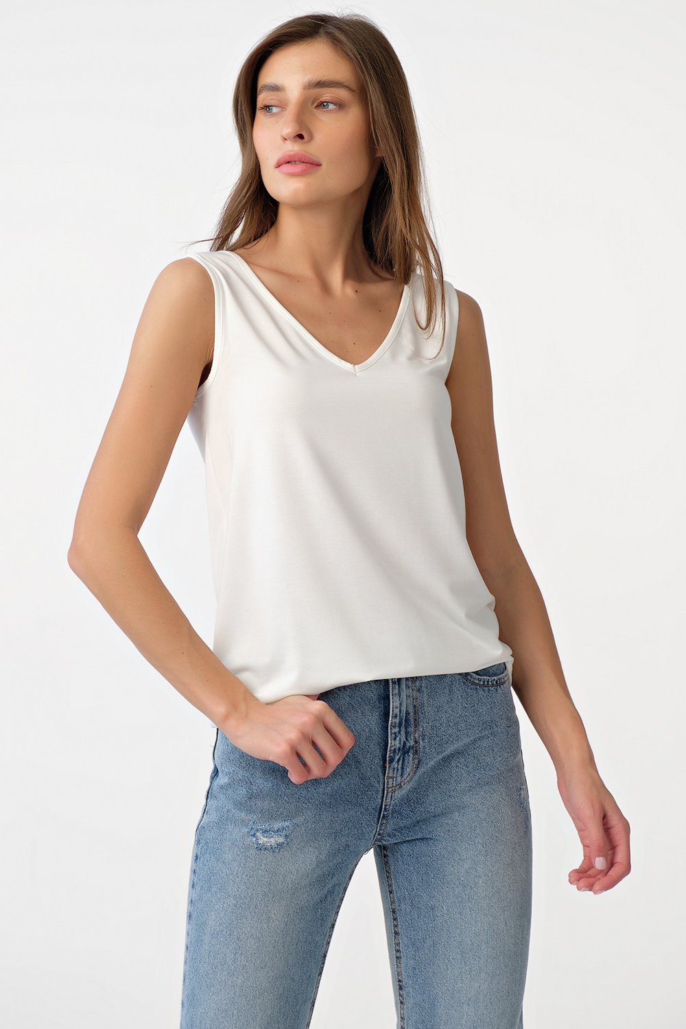 Топ 5106-02 молочный   Fly арт.5106-02 оптом_фото3