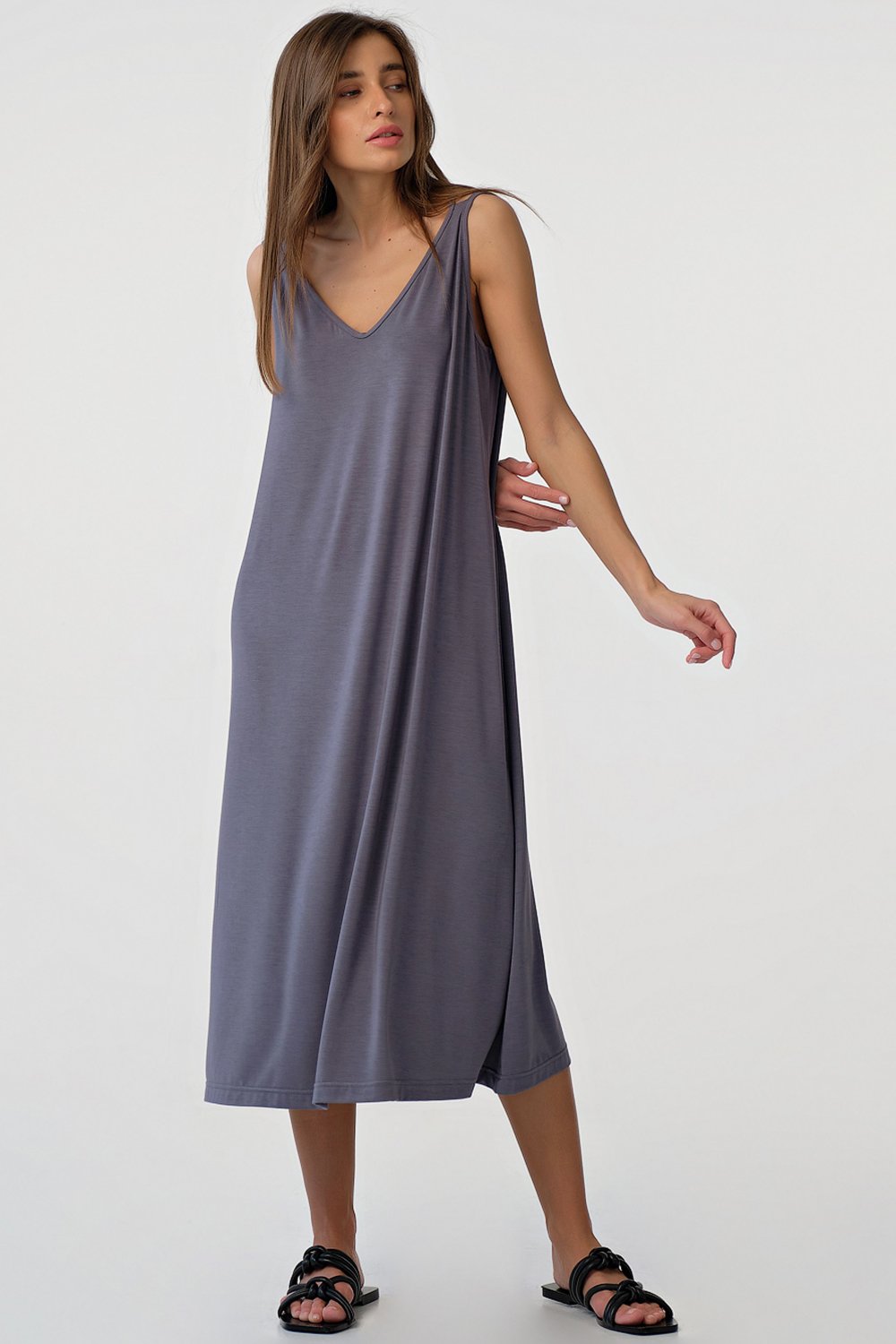 Платье 8177-11-01 серый   Fly арт.8177-11-01 оптом_фото4