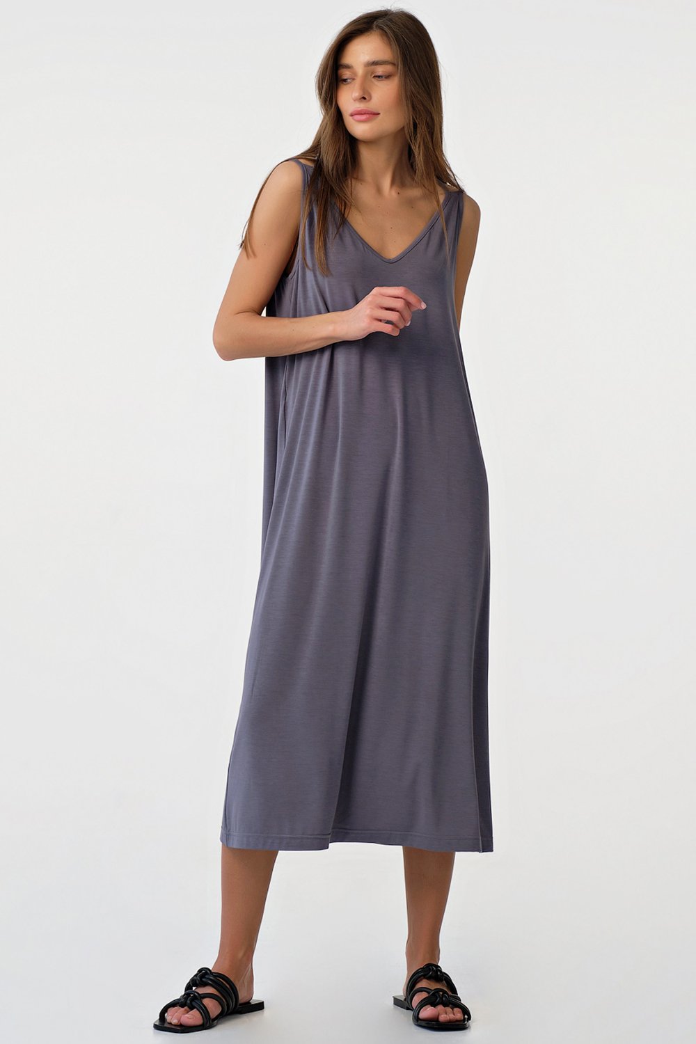 Платье 8177-11-01 серый   Fly арт.8177-11-01 оптом_фото3