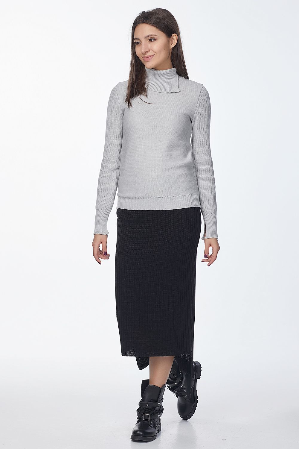 Водолазка 9217-11 светло-серый  Fly арт.9217-11 оптом_фото4