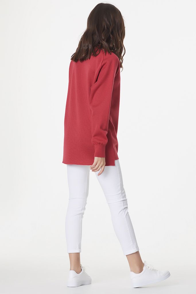 Джемпер 9192-05 брусничный  Fly арт.9192-05 оптом_фото2