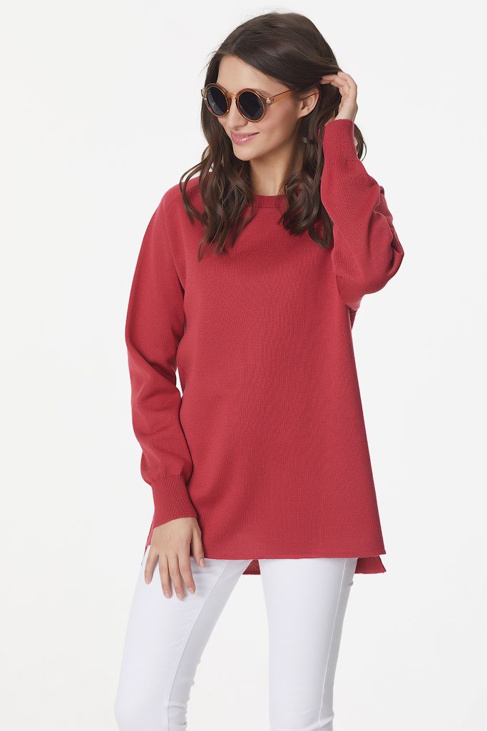 Джемпер 9192-05 брусничный  Fly арт.9192-05 оптом_фото1