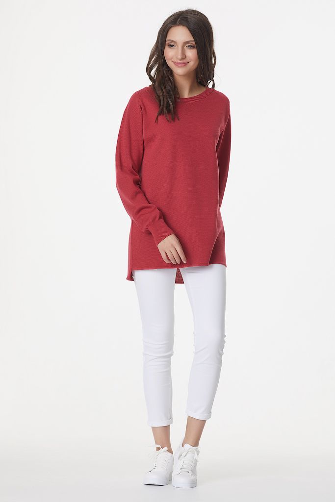 Джемпер 9192-05 брусничный  Fly арт.9192-05 оптом_фото4