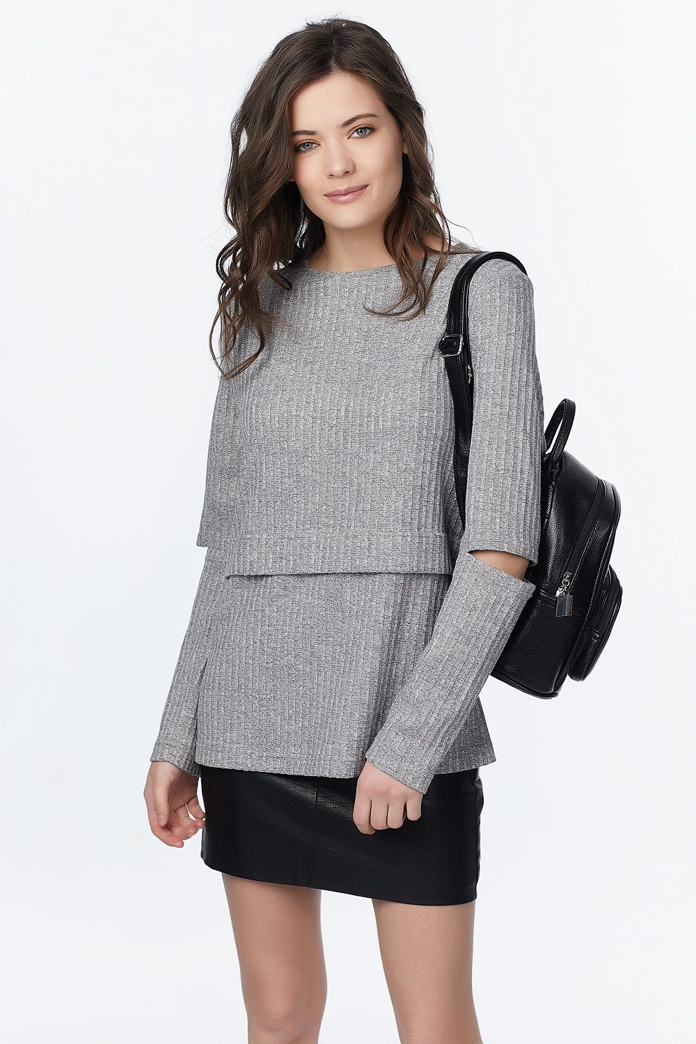 Джемпер 501-11 серебристо-серый  Fly арт.501-11 оптом_фото3