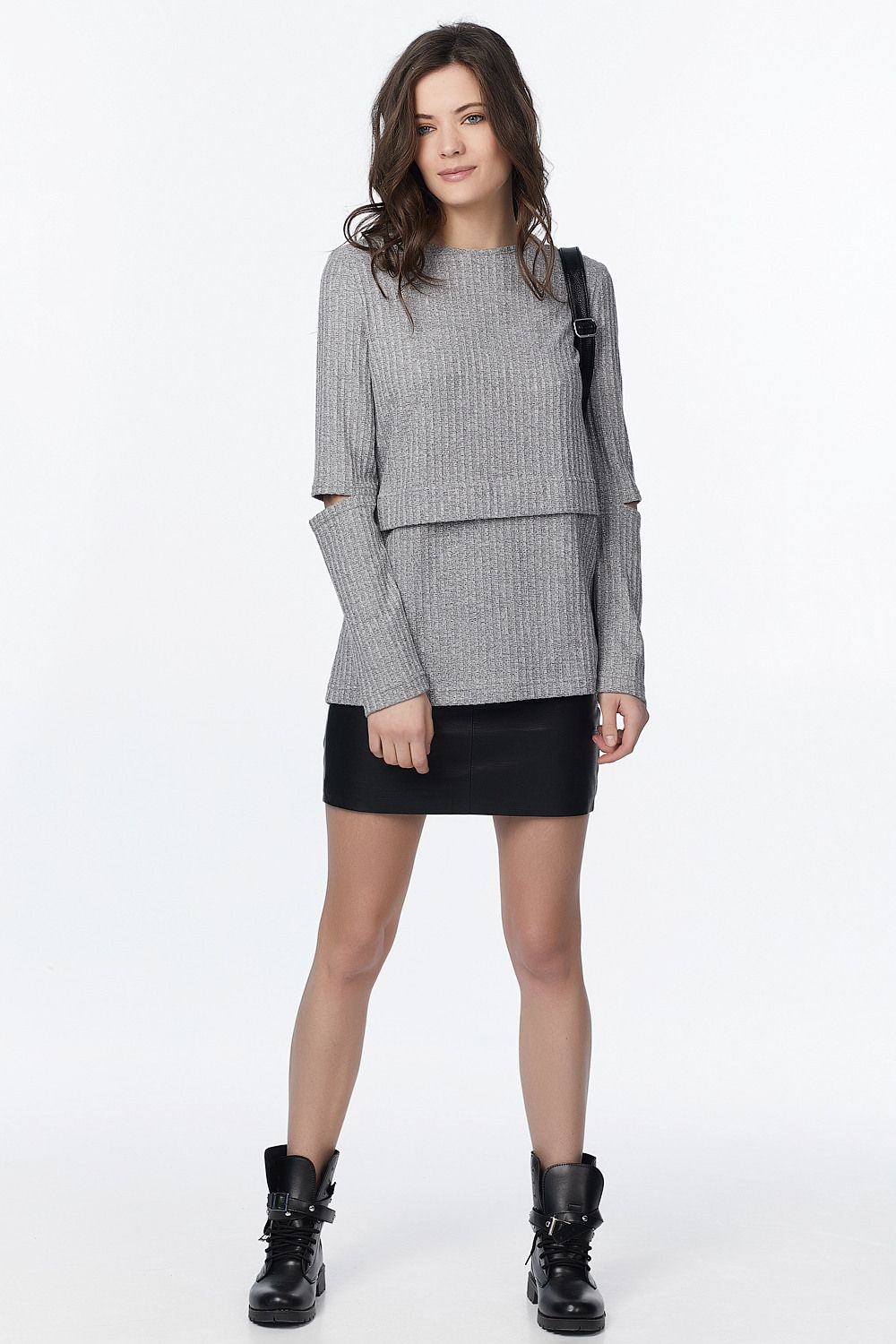 Джемпер 501-11 серебристо-серый  Fly арт.501-11 оптом_фото4