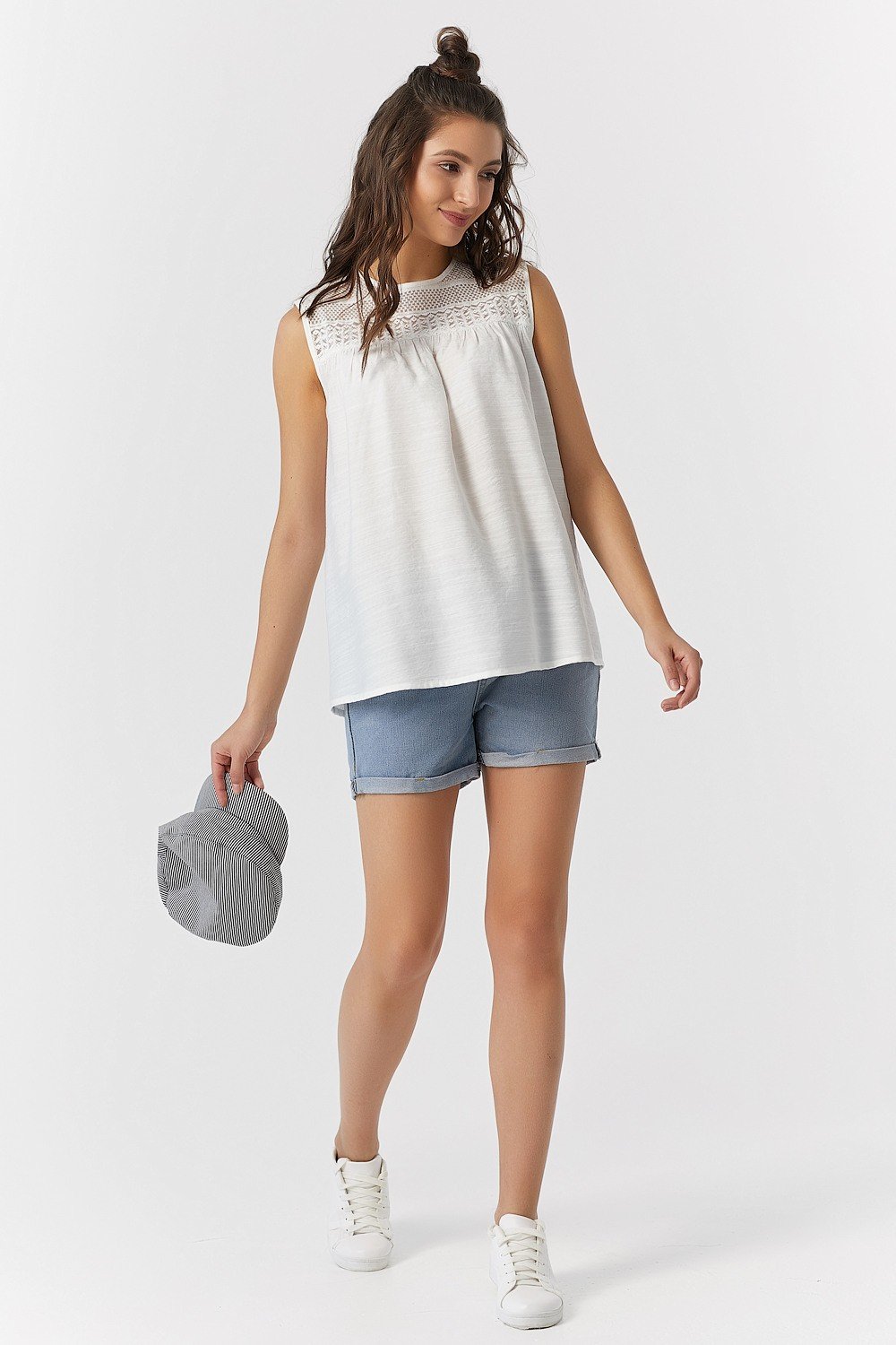 Топ 286-02 белый  Fly арт.286-02 оптом_фото3