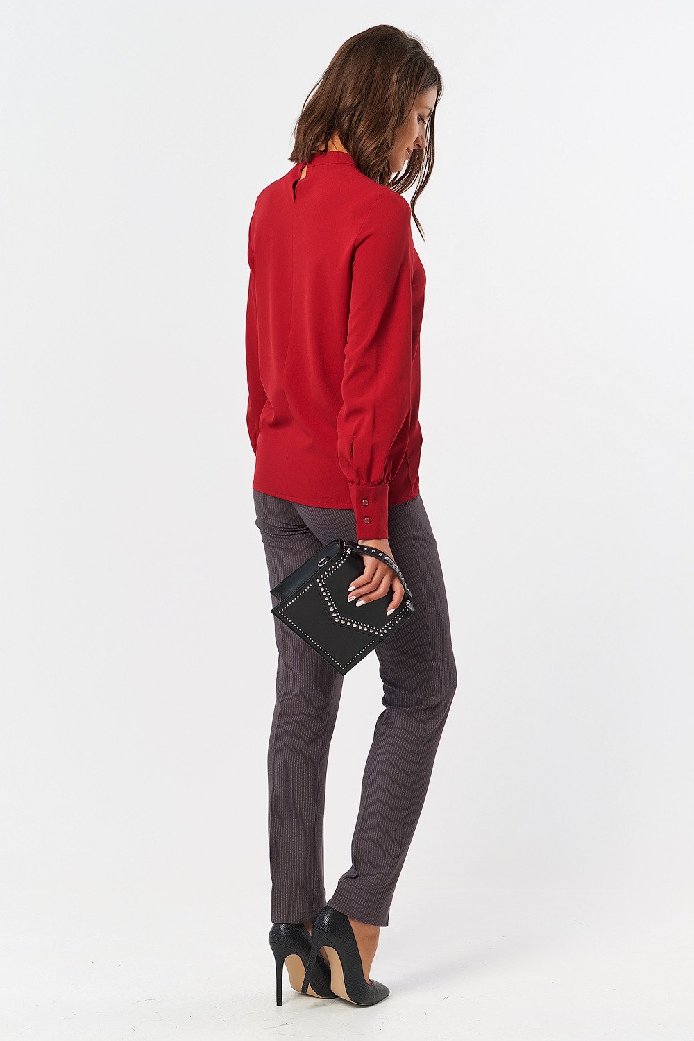 Блуза 282-05 бордовый  Fly арт.282-05 оптом_фото2