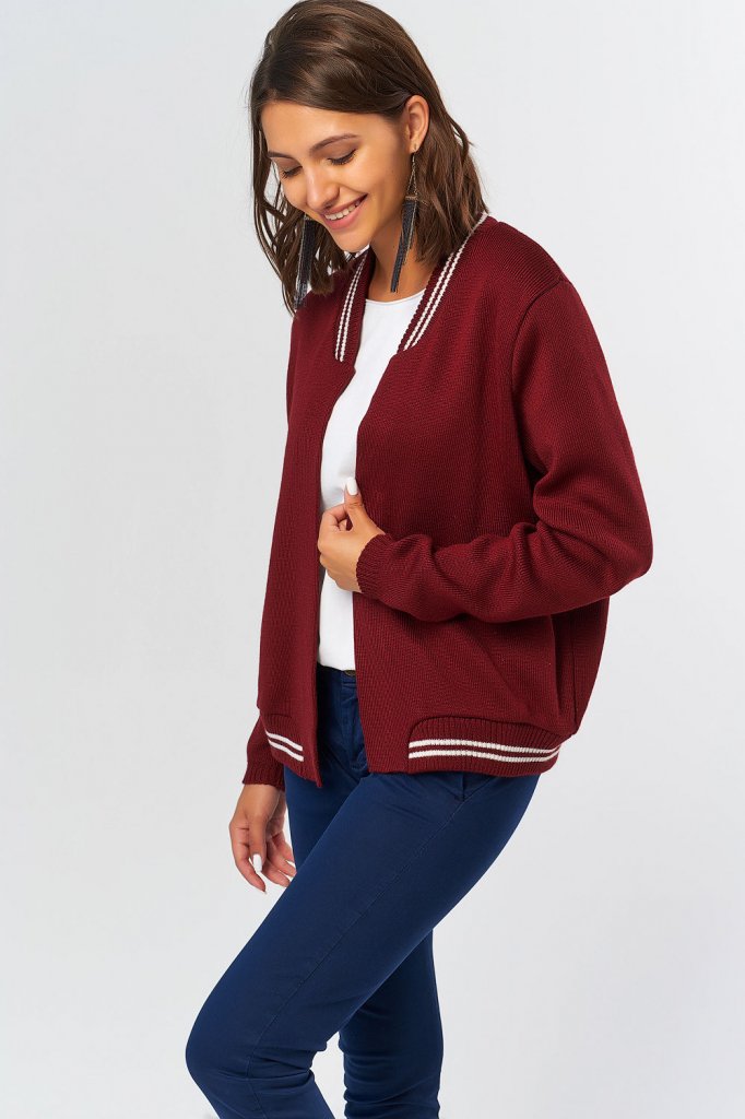 Жакет 9267-05 бордовый  Fly арт.9267-05 оптом_фото1