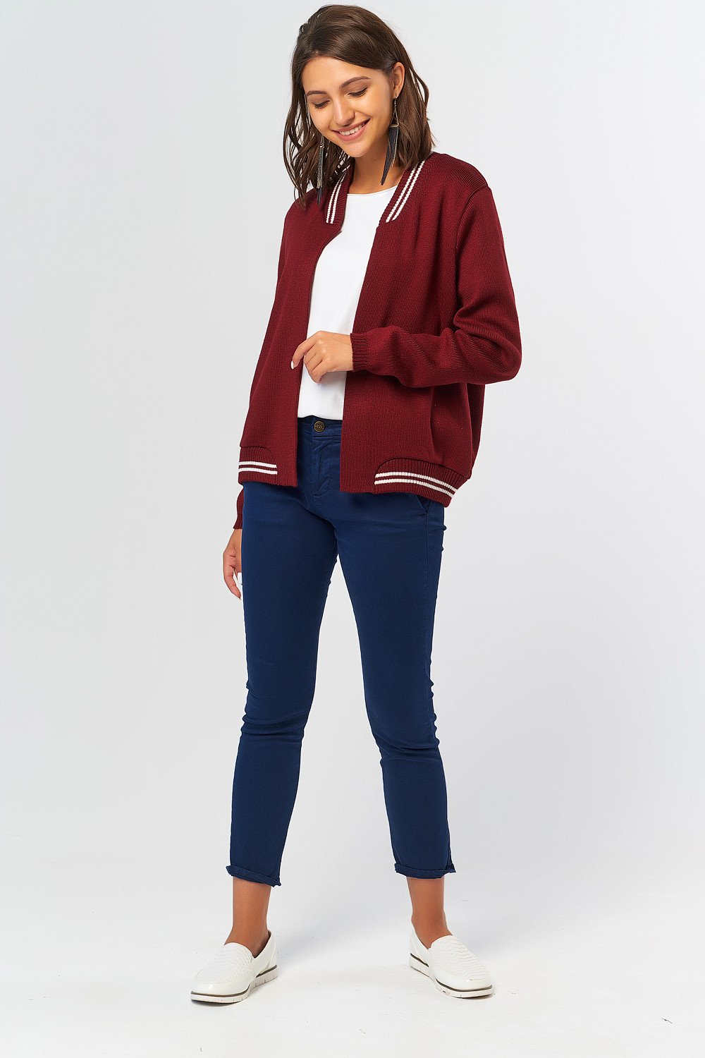 Жакет 9267-05 бордовый  Fly арт.9267-05 оптом_фото3