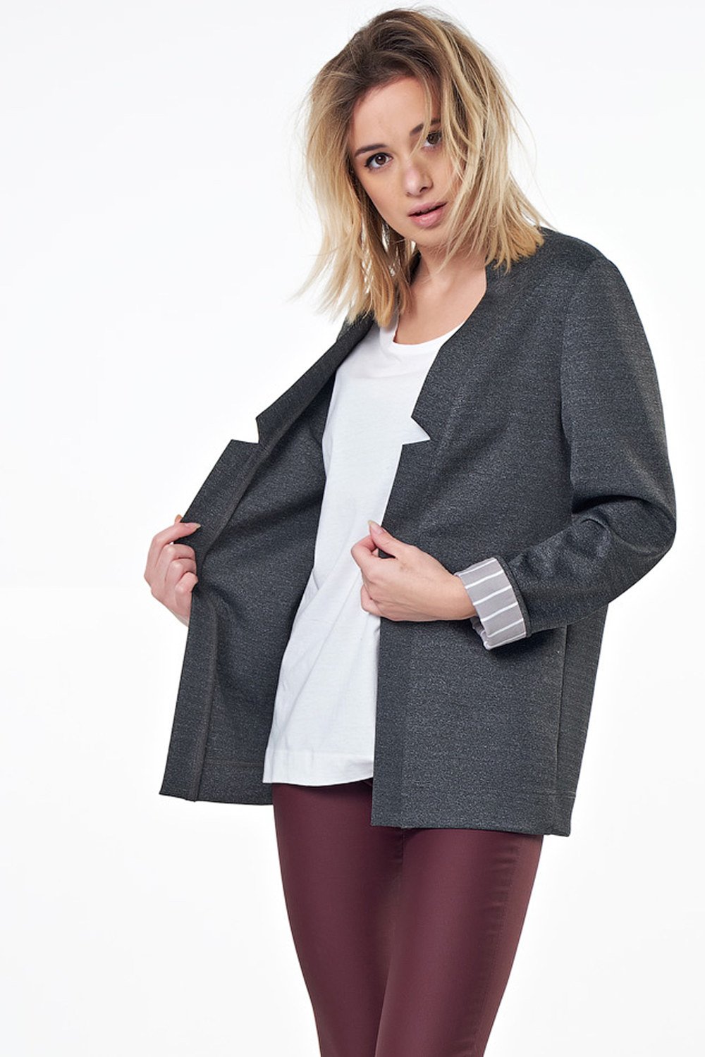 Жакет 333-11 антрацит меланж  Fly арт.333-11 оптом_фото3