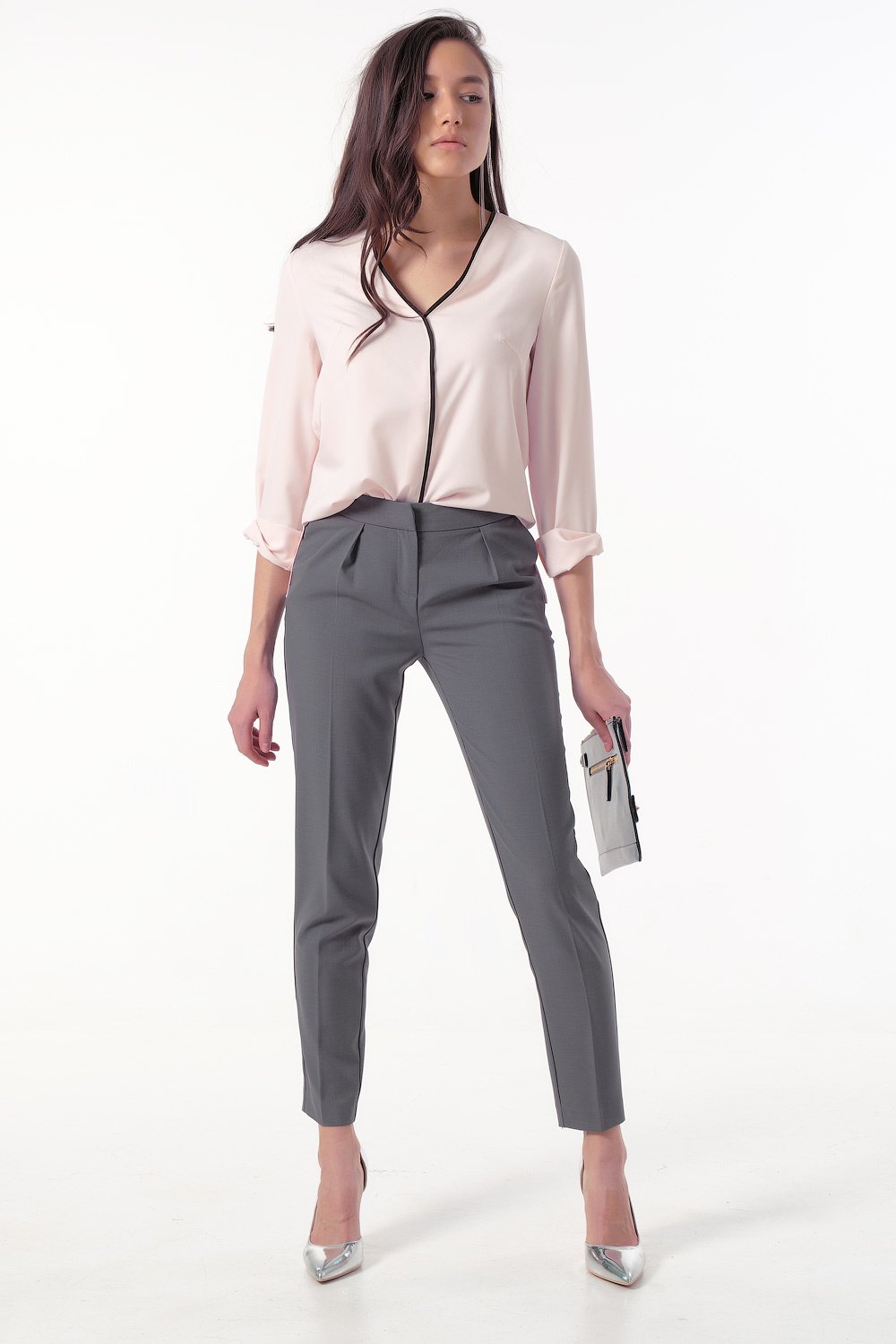 Брюки 464.1-11 серый  Fly арт.464.1-11 оптом_фото3