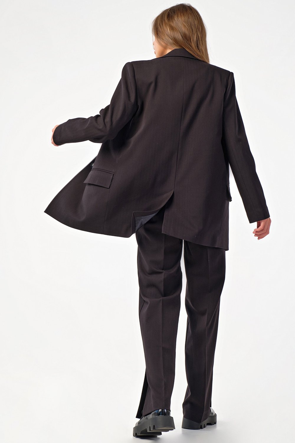 Костюм (жакет и брюки) 4170-01 черный  Fly арт.4170-01 оптом_фото2