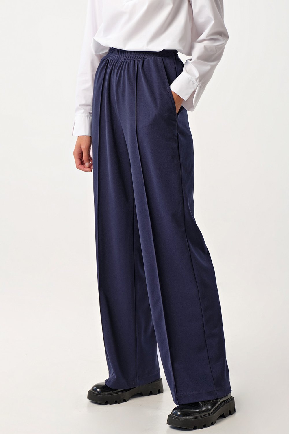 Брюки 4167-08 темно-синий  Fly арт.4167-08 оптом_фото3