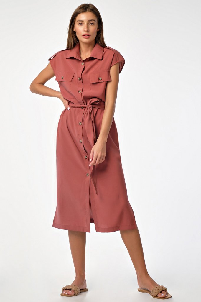 Платье 8174-06 розово-коричневый  Fly арт.8174-06 оптом_фото1