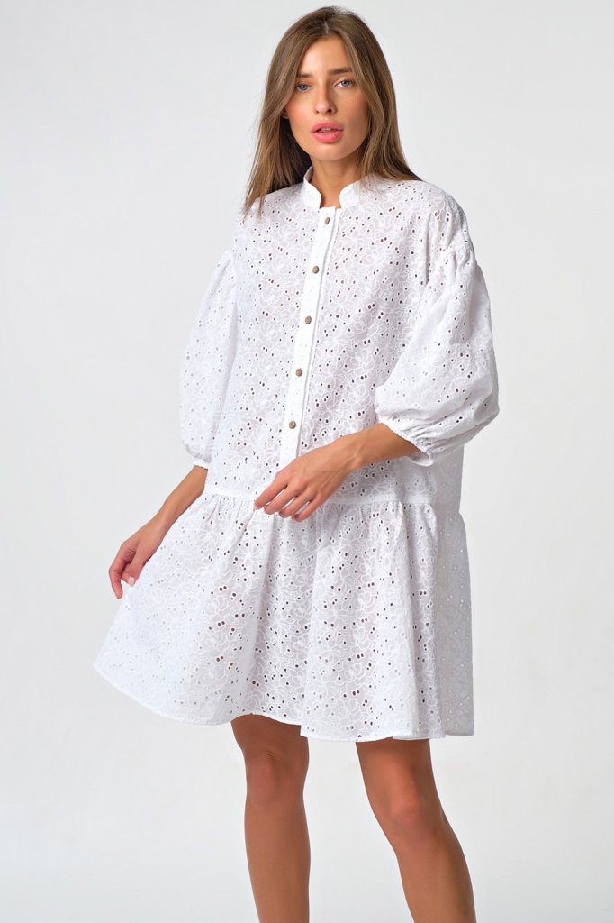 Платье 8178-02-01 белый   Fly арт.8178-02-01 оптом_фото1