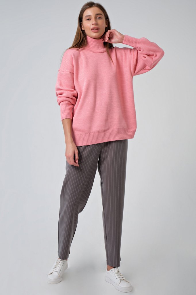 Свитер 9366-04 меланж розовый   Fly арт.9366-04 оптом_фото1