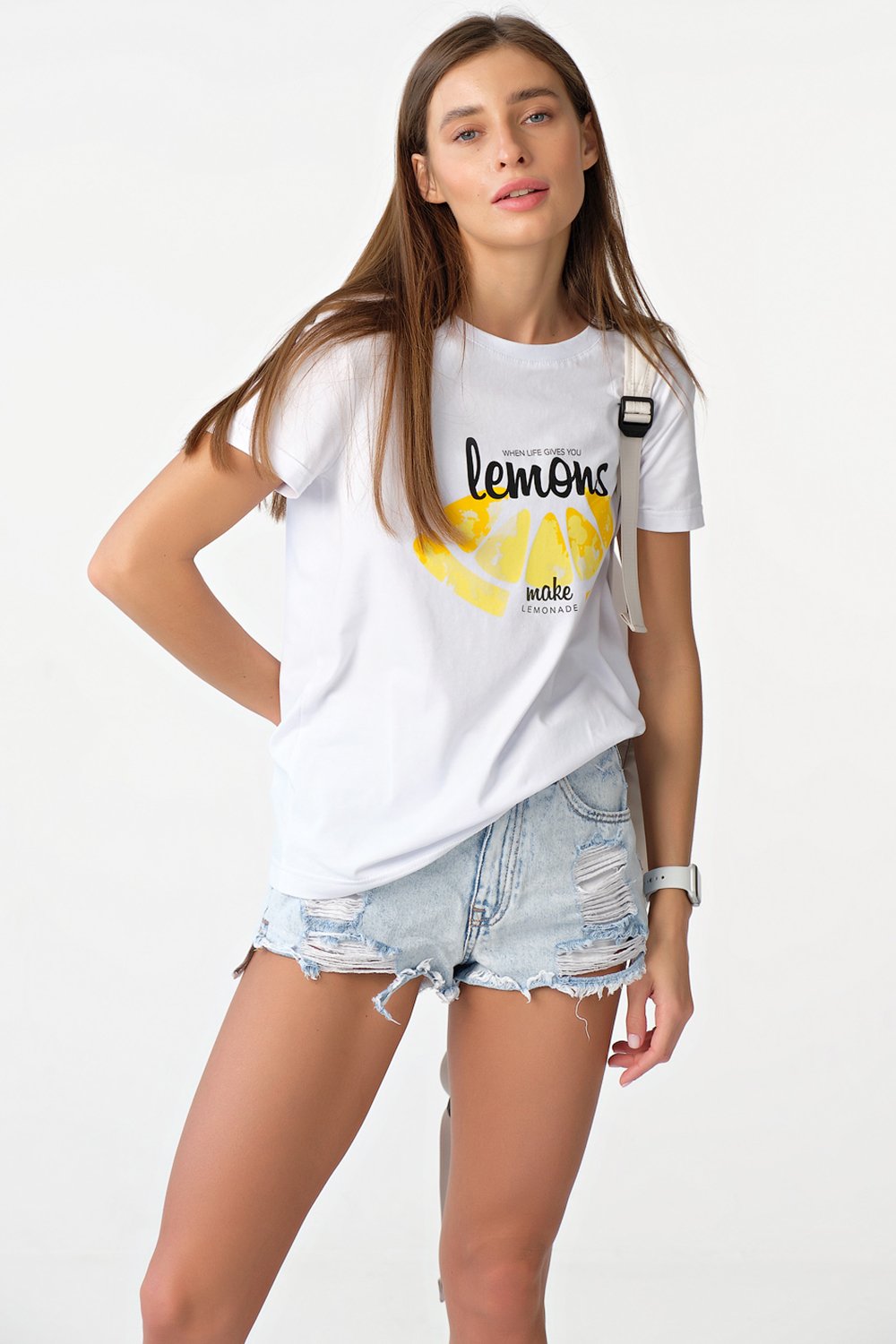 Футболка 543-02-04 белый   Fly арт.543-02-04 оптом_фото3