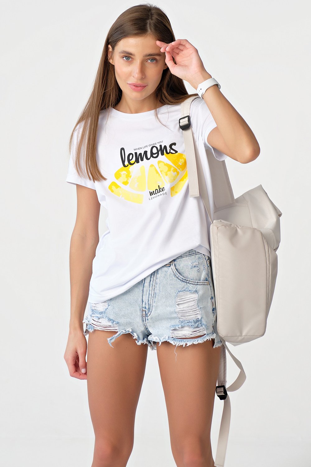 Футболка 543-02-04 белый   Fly арт.543-02-04 оптом_фото4