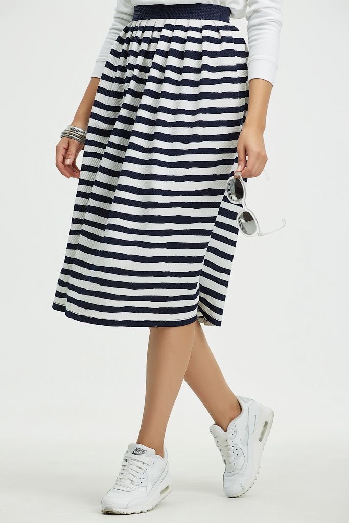 Юбка 404-08 полоска на белом  Fly арт.404-08 оптом_фото4